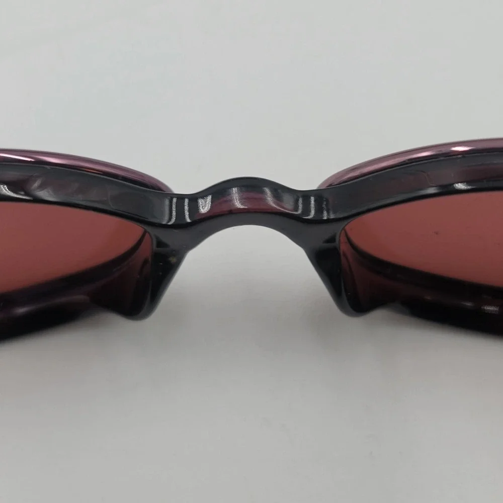 Maui Jim MJ-123-11 Sunglasses Purple Black Oval Wrap Vintage Sport with Case